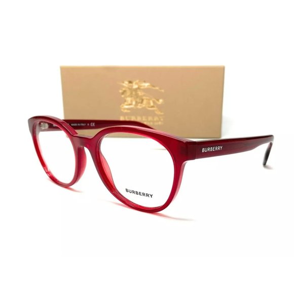 Burberry Women's Red Round Eyeglasses! - Picture 1 of 4